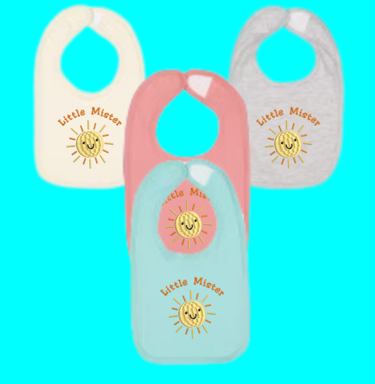 "LITTLE MISS/MISTER SUNSHINE" Baby Bib