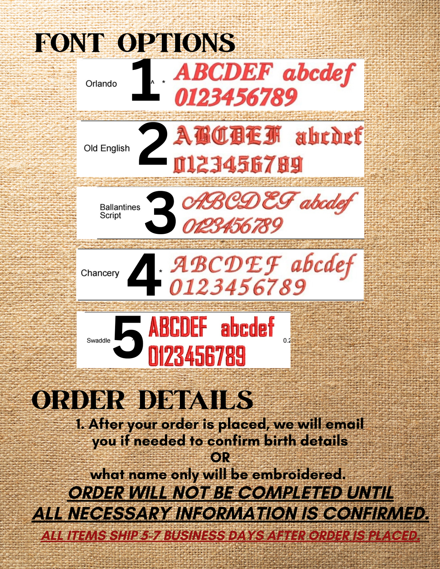 Embroidered Baby Blanket SET LIST 2