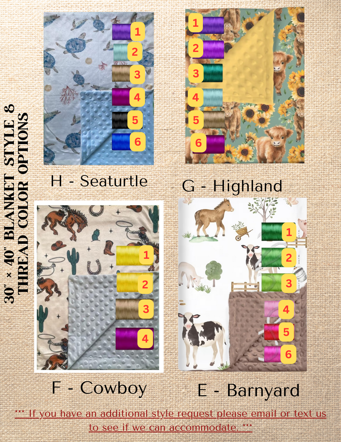 Embroidered Baby Blanket SET LIST 2